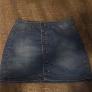 Blue jean mini shirt